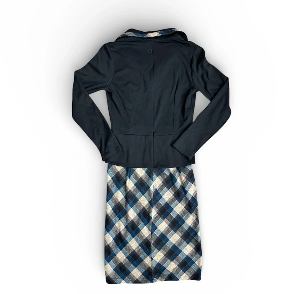 Nice-forever Retro Women’s Plaid Pencil Dress US size 6 - Picture 3 of 8